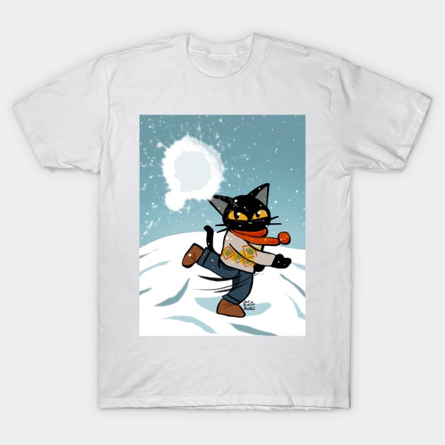 Snowball fight T-Shirt by BATKEI